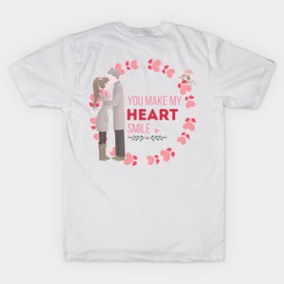 Valentine, you make my heart smile. T-Shirt